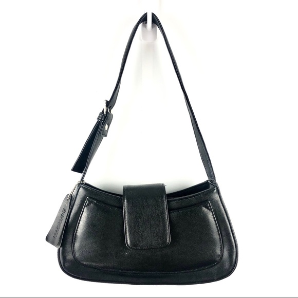 Bertotti Handbags - Bertotti Made in Italy Black Leather Baguette Bag